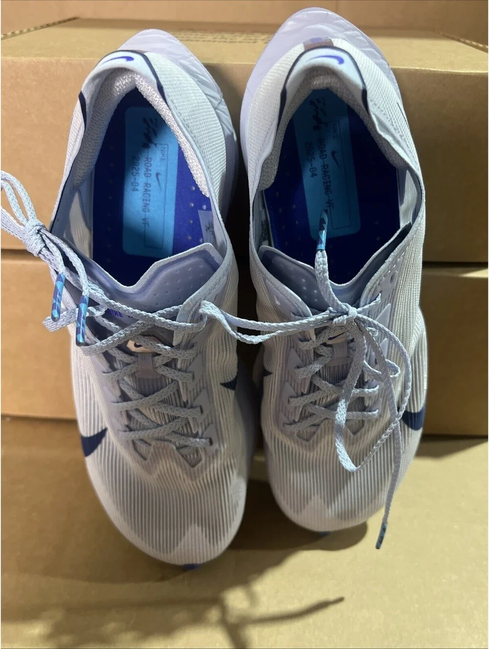 Men's 8 -Nike ZoomX VaporFly Next% 4 Ghost Blue Void-Persian Violet HF6414-001